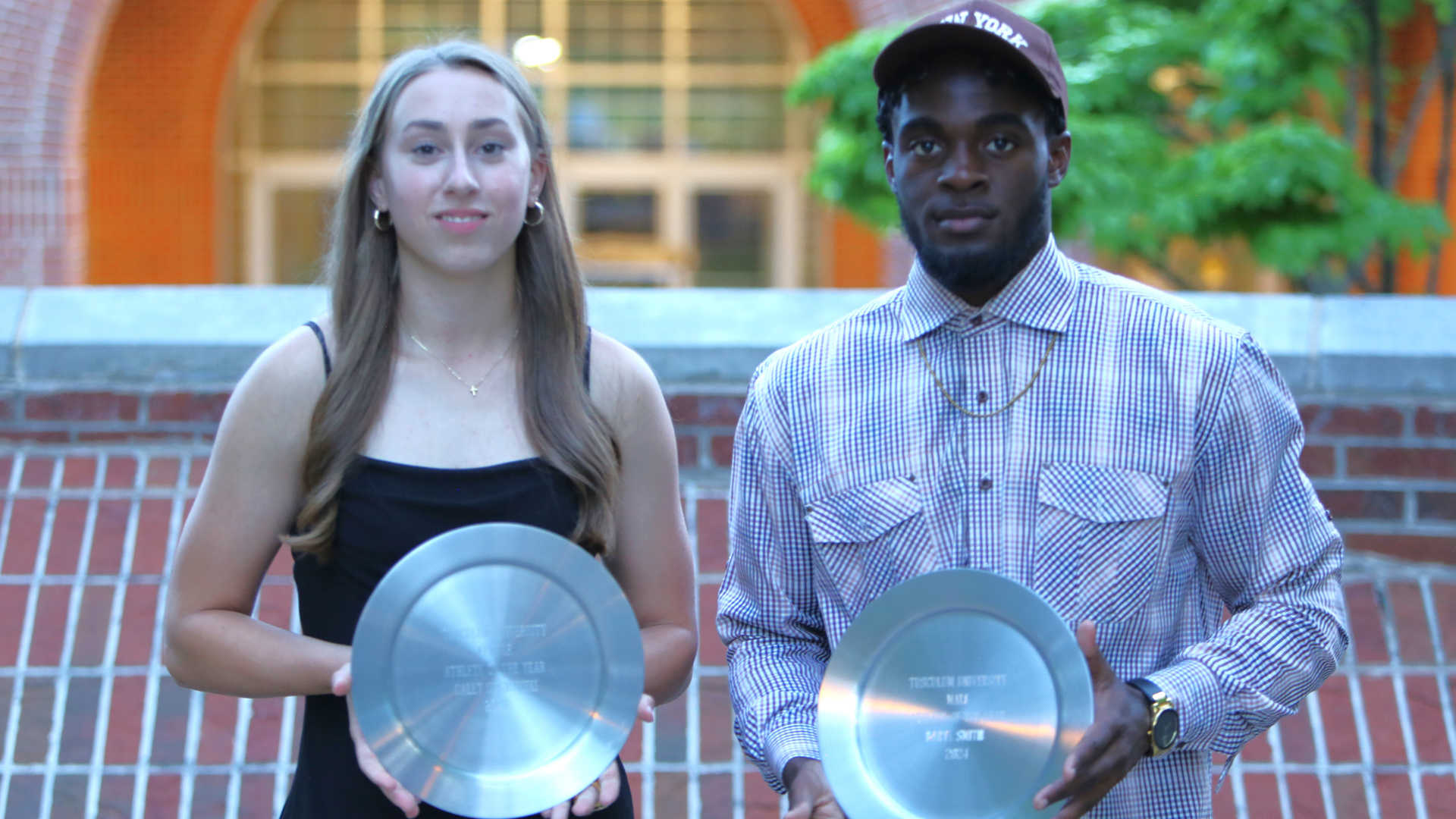 Caley Sosnowski &amp; Daryl Smith, Jr. named Tusculum Athletes of the Year (photo by Dom Donnelly)