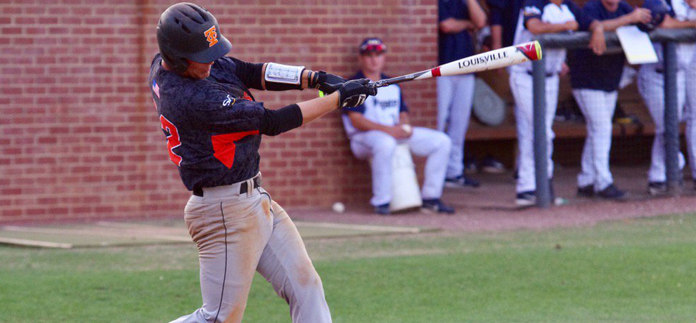 John Topoleski recorded five hits on the day including the 200th of his career on this swing at Wingate (photo by Chris Lenker)