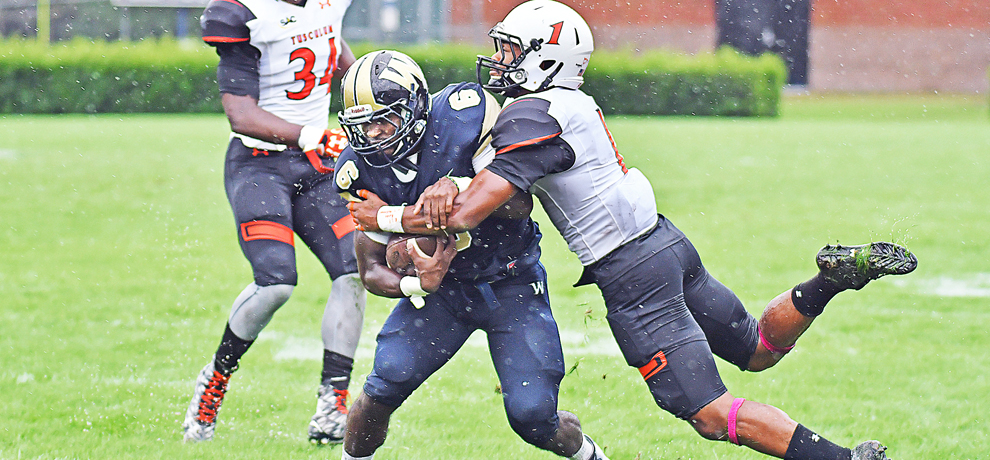 Wingate shuts out Tusculum 19-0 in rain-soaked conditions