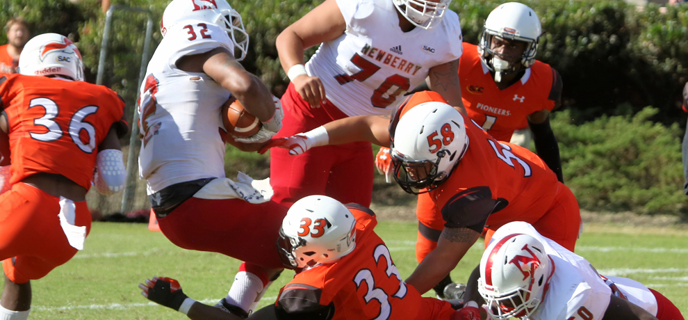 Pioneers blank Newberry 14-0 for homecoming win in critical SAC match-up