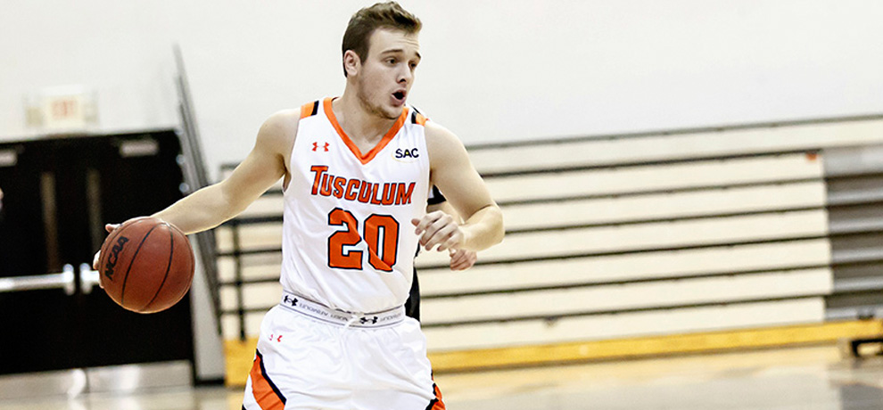 Trey Blevins scored a season-best 15 points including 13 in a 25-3 run in Tusculum's SAC win over Brevard