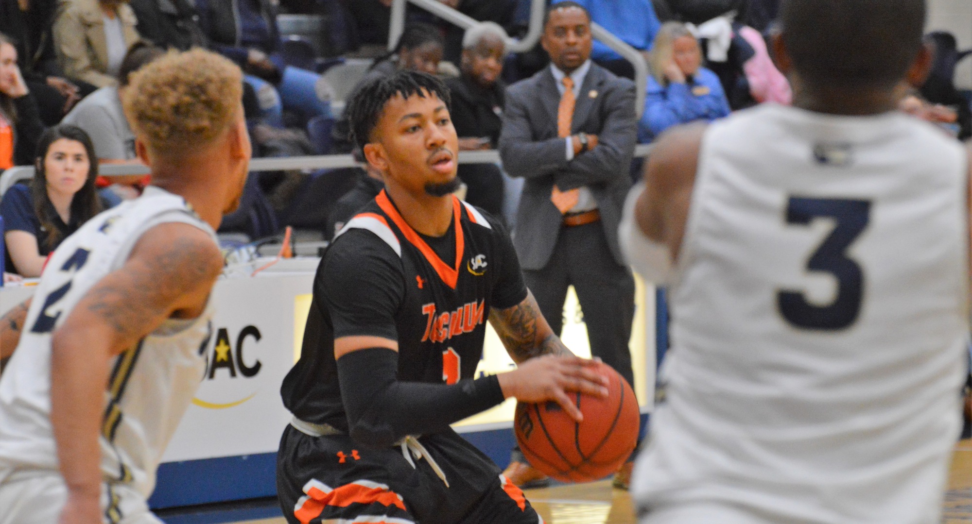 Donovan Donaldson scored a career-high 32 points in Tusculum's 80-77 overtime win at Wingate