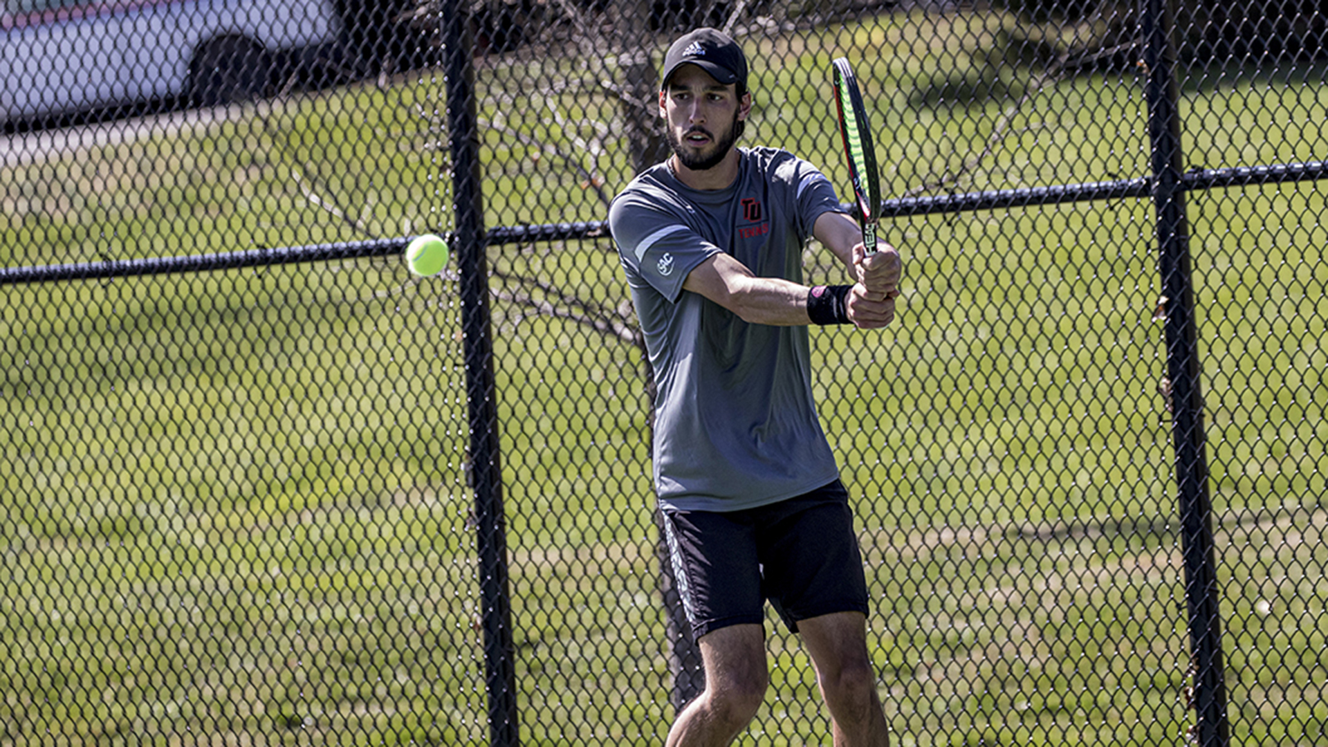 Manuel Almeida won in doubles and earned the clinching point in singles (photo by Chuck Williams)