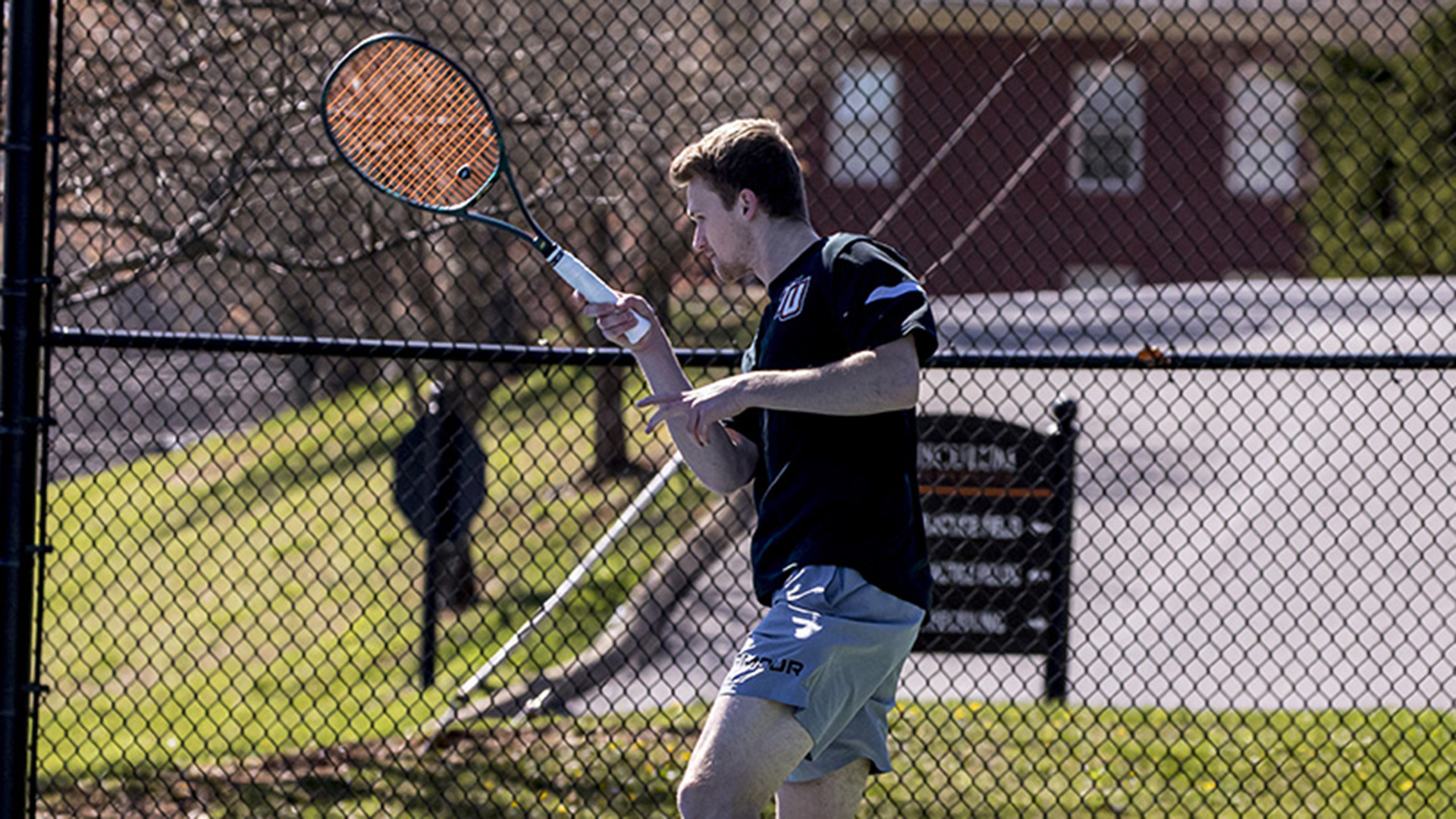 Marco Meon earned an 8-0 win in singles for the Pioneers (photo by Chuck Williams)