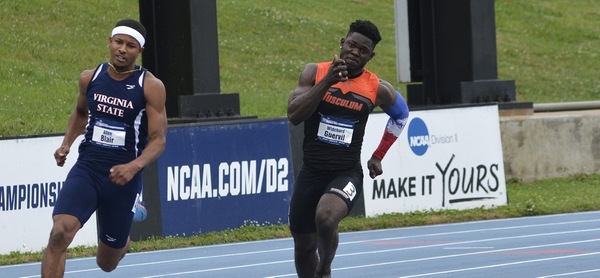 Guervil competes in 200 meters at NCAA Championships