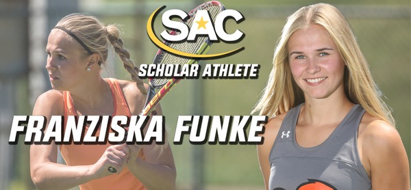 Funke named SAC Women's Tennis Scholar Athlete of the Year