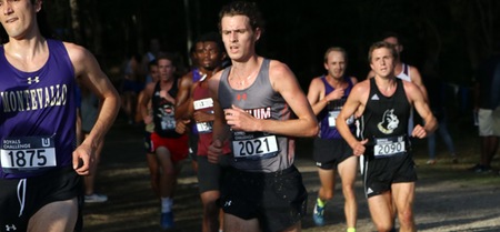 Jackson Beason came within one second of the Tusculum 8K record with a time of 25:05 (photo by Bob Stoner)