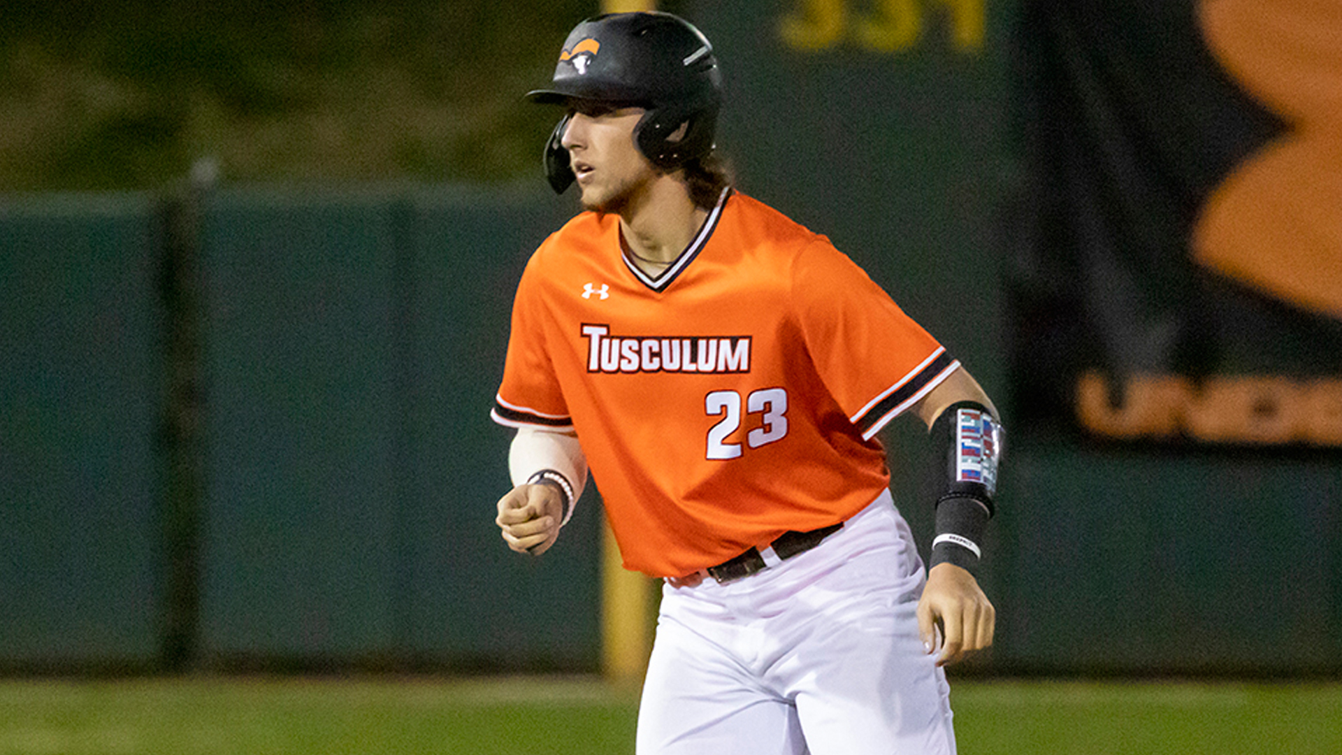 Brandon Trammell went 2-for-3 with a pair of walks and a RBI in Tusculum's 8-7 win over King (photo by Chuck Williams)