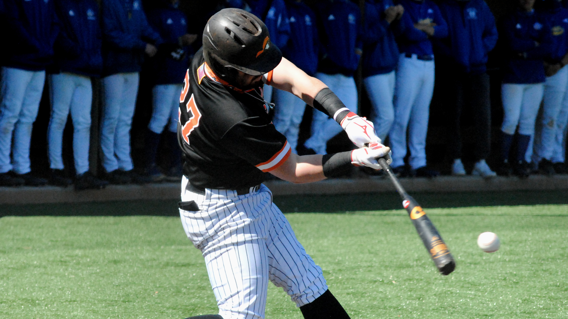 Fuzzy Furry homered three times in Tusculum's sweep over Mars Hill Saturday (photo by Steven Lloyd)