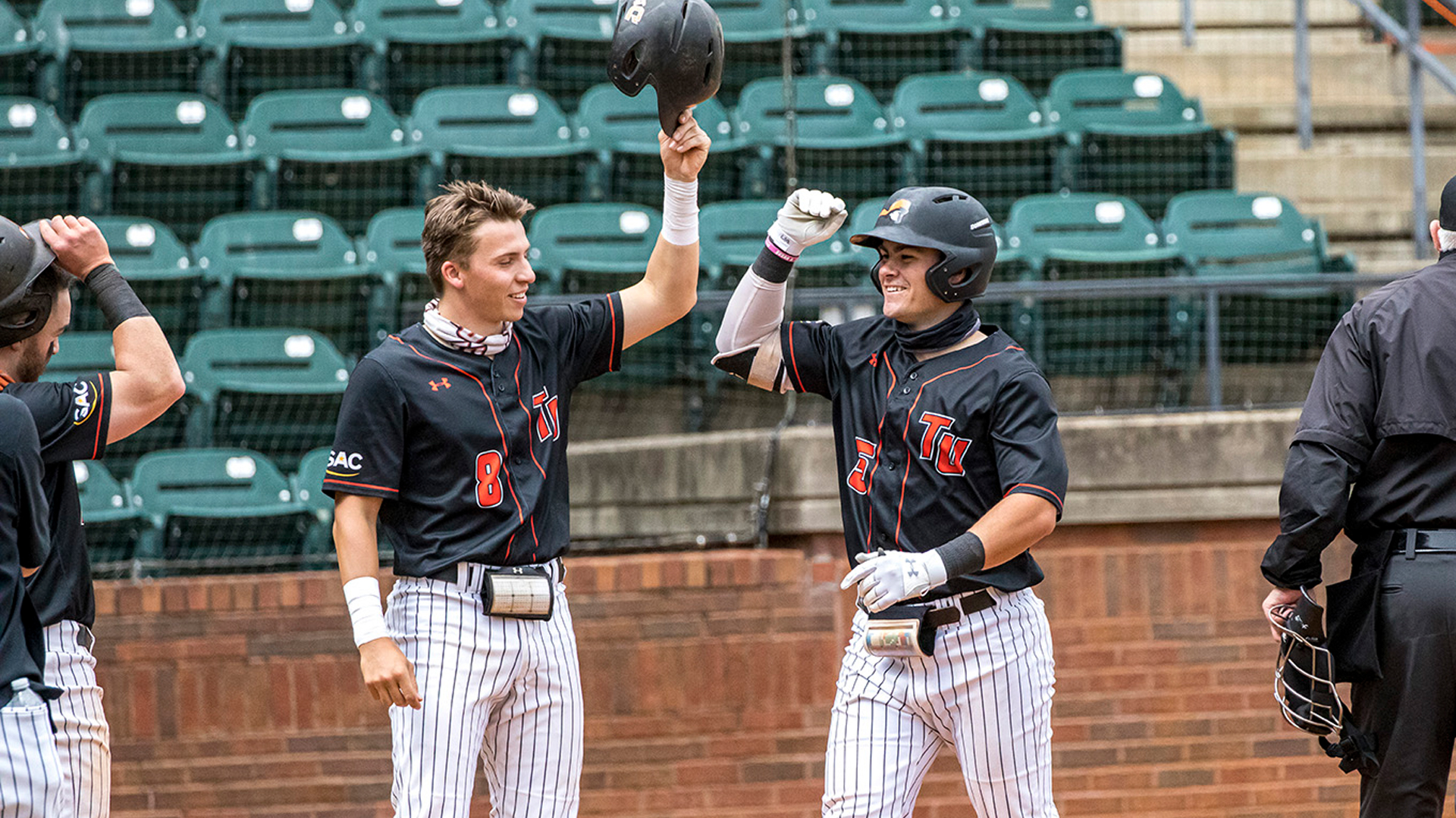 Martin homers four times, becomes RBI leader in Tusculum sweep of Limestone on Senior Day