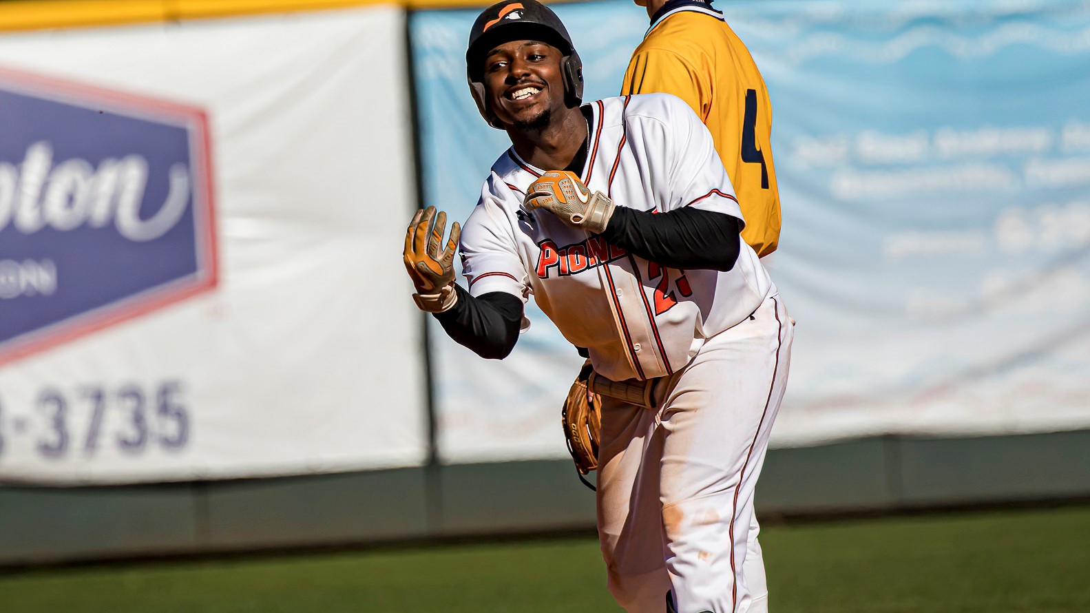 Darien Farley went 4-for-4 and drove in both runs in Tusculum's 2-1 win over Coker (photography by Chuck Williams