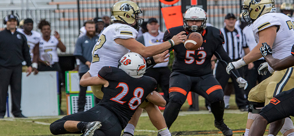 Late fourth-down stop gives Pioneers 23-20 win over UNC Pembroke