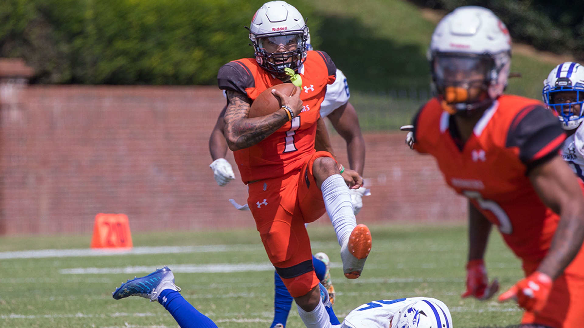 Ivan Corbin accounted for 3 touchdowns in Saturday's season-opener with Chowan (photo by Chuck Williams)