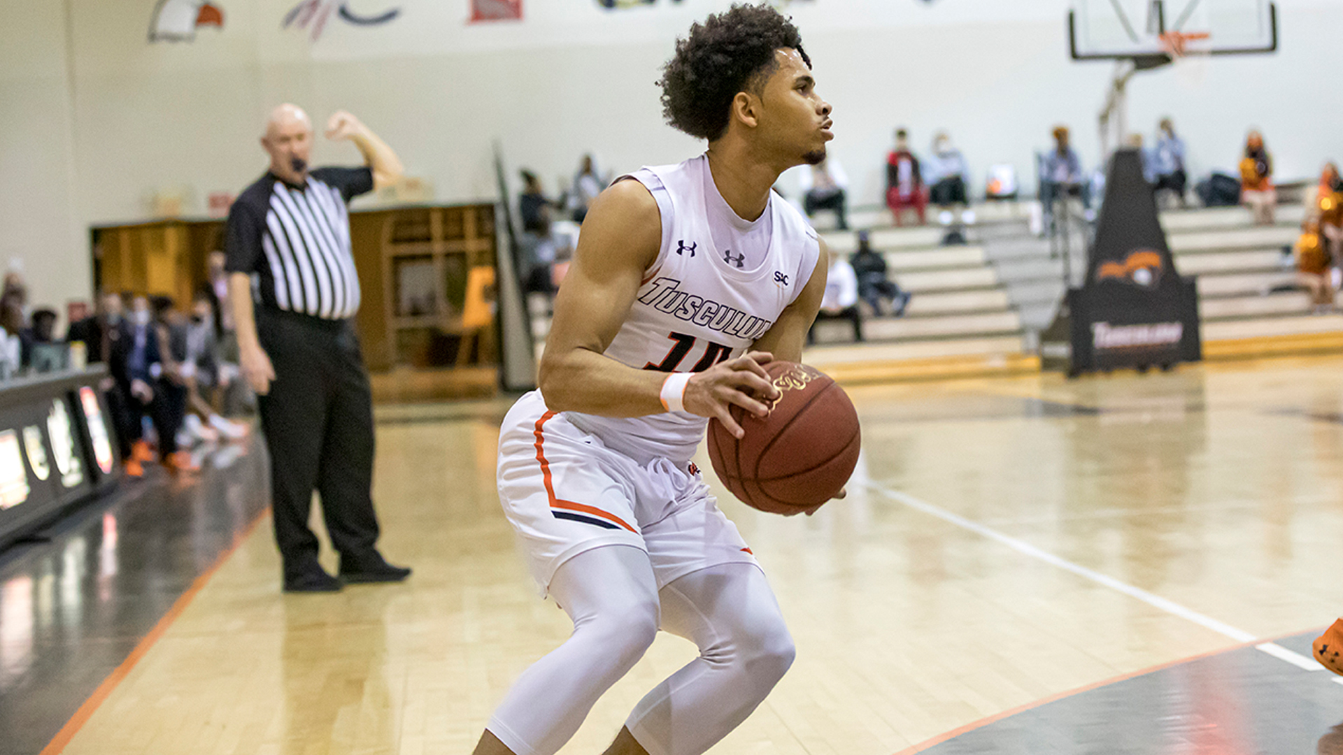 James West IV poured in 18 points off the bench in his last outing vs Mars Hill (photo by Chuck Williams)