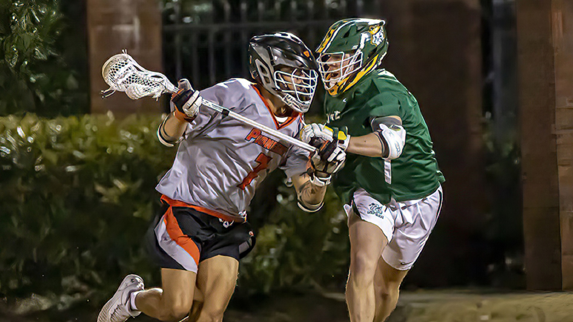 Lorenz Brown scored five goals and recorded a point in a school-record 20th straight game (photo by Chuck Williams)