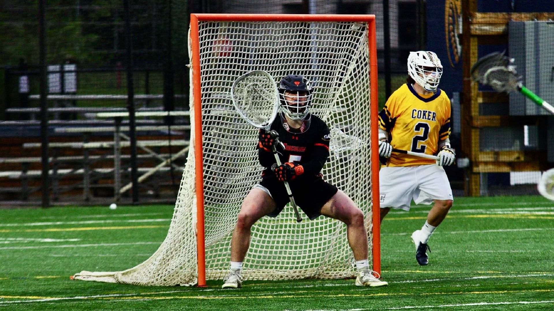 Riley Semmes finished with 16 saves at Coker (photo by Chris Lenker)