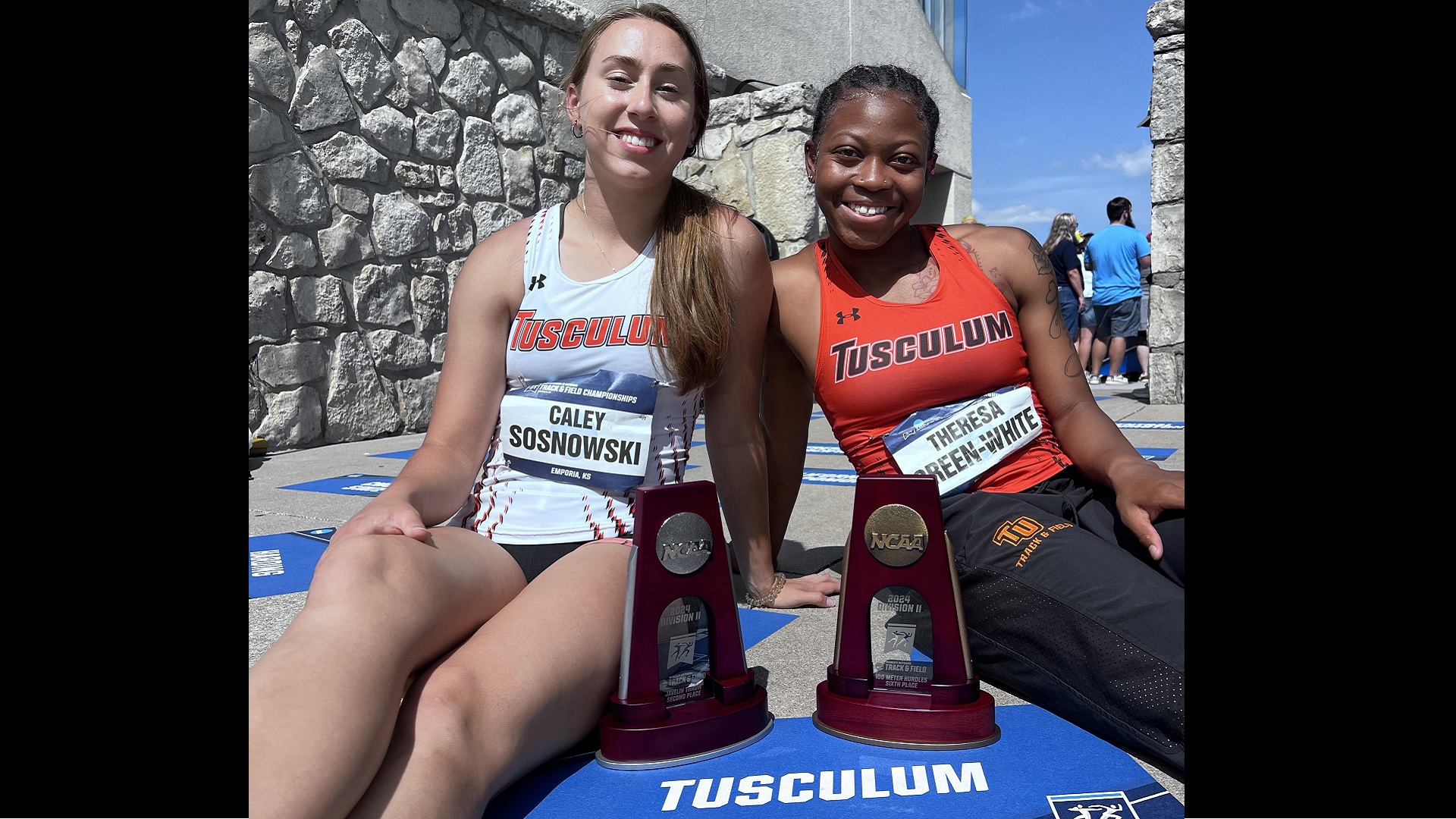 2024 NCAA Division II Track &amp; Field All-Americans Caley Sosnowski and Theresa Green-White