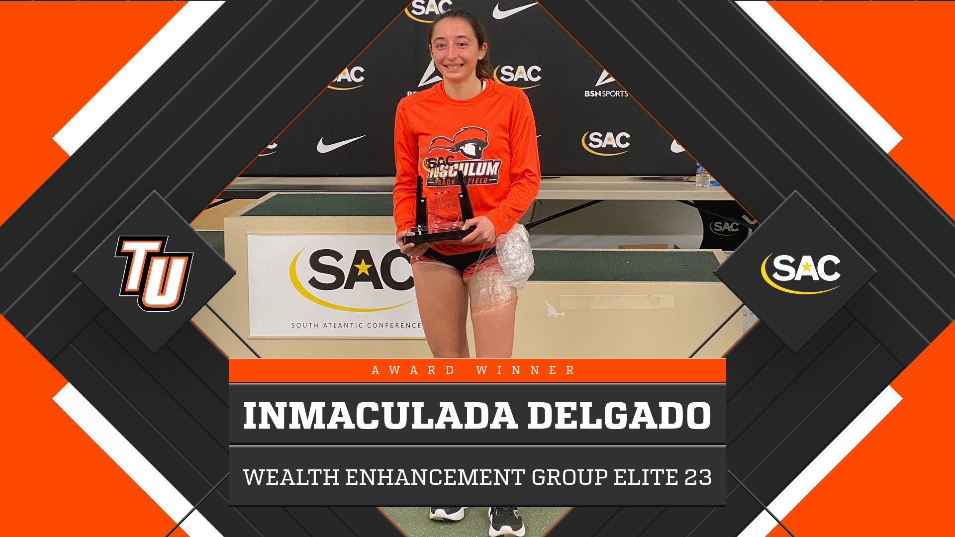 Delgado receives SAC Elite 23 Award for women's indoor track &amp; field