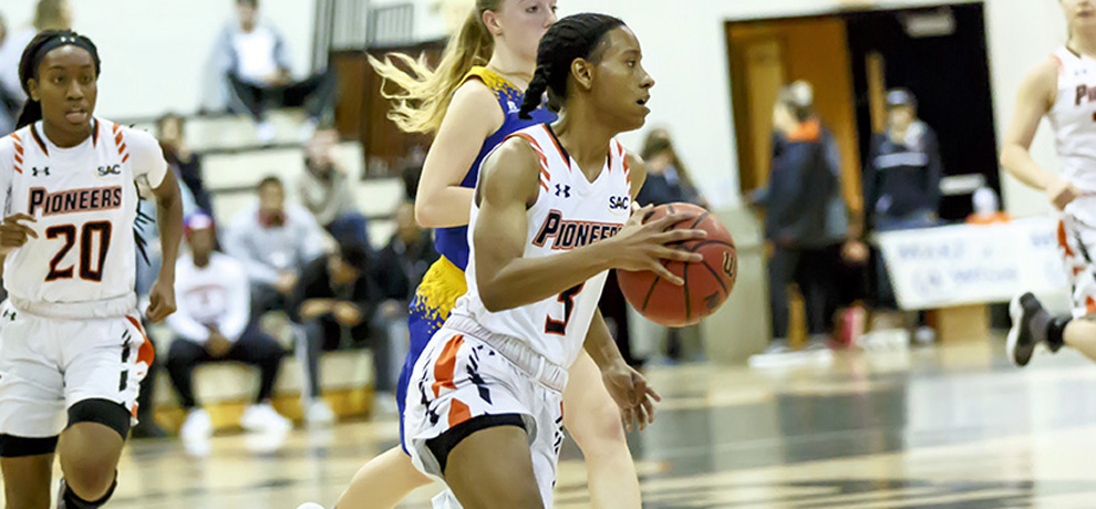 Pioneers clinch SAC Tournament berth with 66-50 win at Coker
