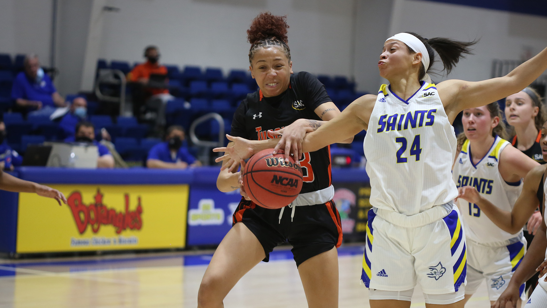 Mya Belton made four three-pointers and scored a season-high 12 points off the bench against Limestone