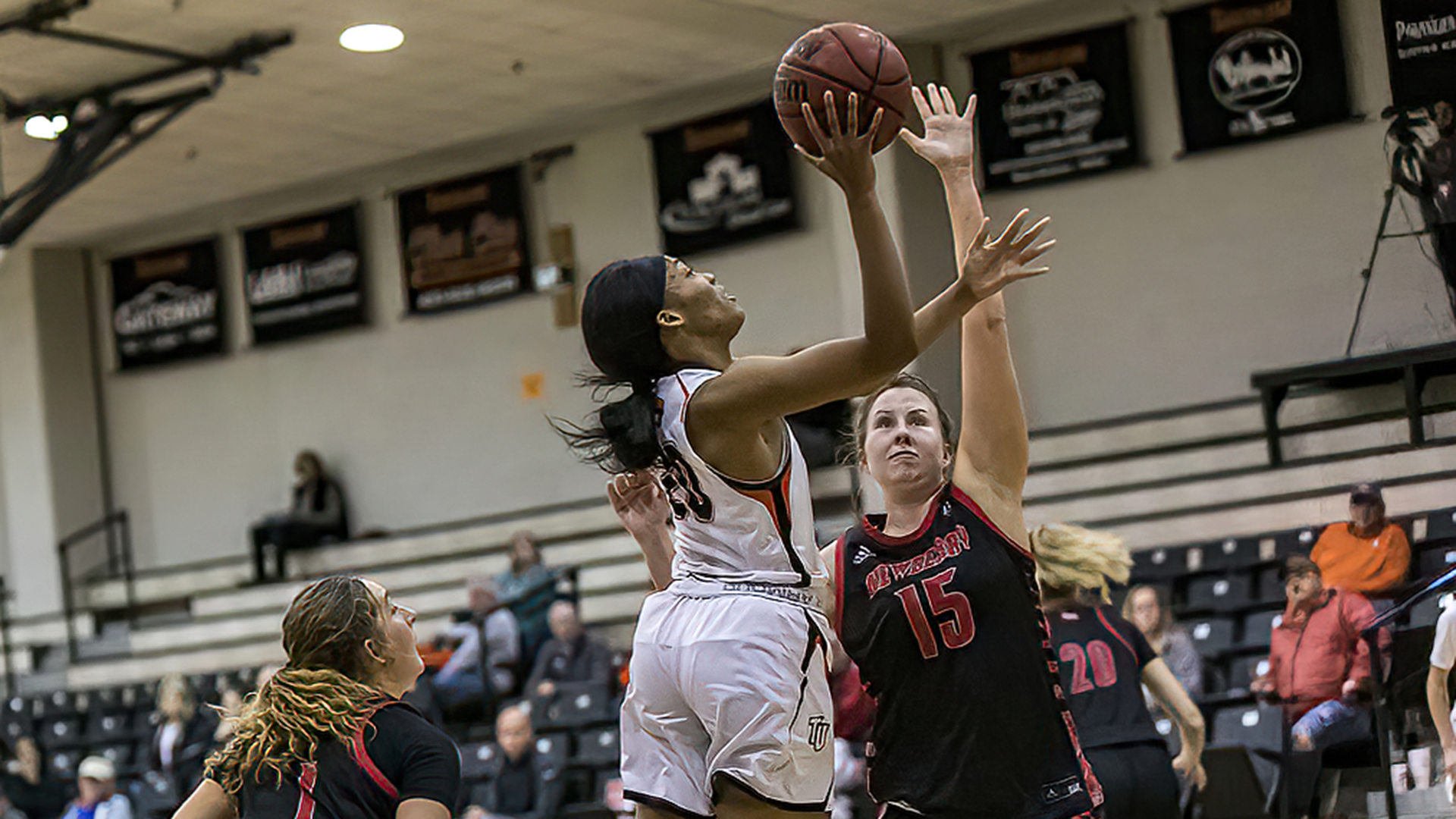 Brianna Dixon scored 21 points in her season debut to lift the Pioneers to a 71-61 win over Newberry (photo by Chuck Williams)