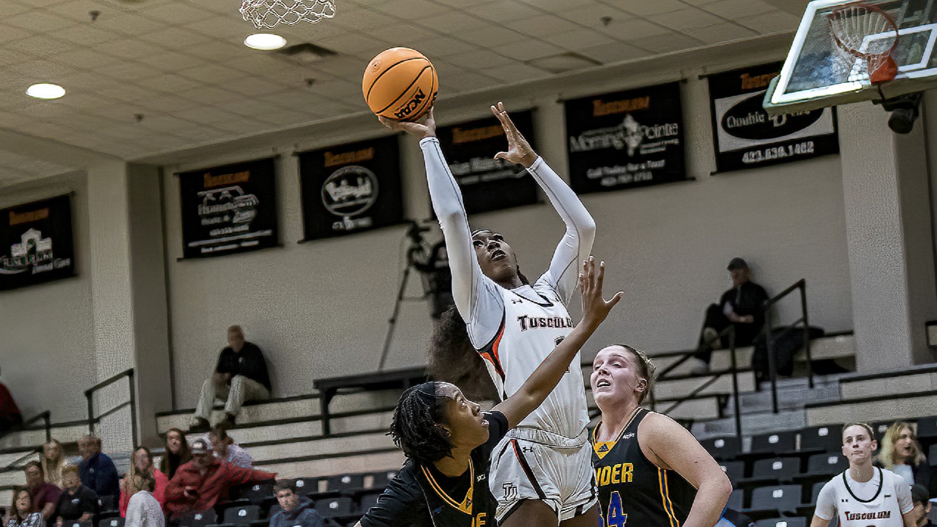 Deidre Cheremond finished with 16 points and seven rebounds in 13 minutes against Lander (photo by Chuck Williams)