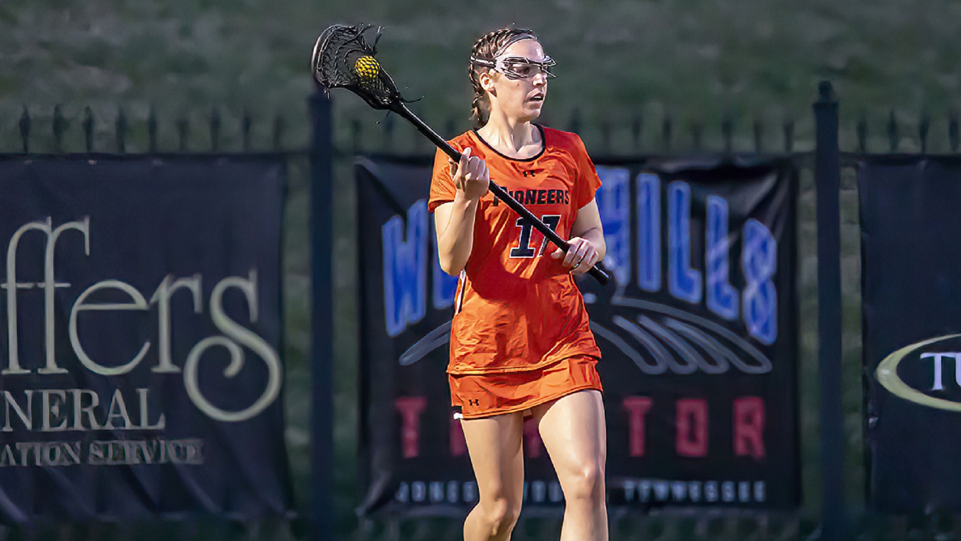 Tia Tuininga finished with career highs of seven goals and 10 points against Converse (photo by Chuck Williams)