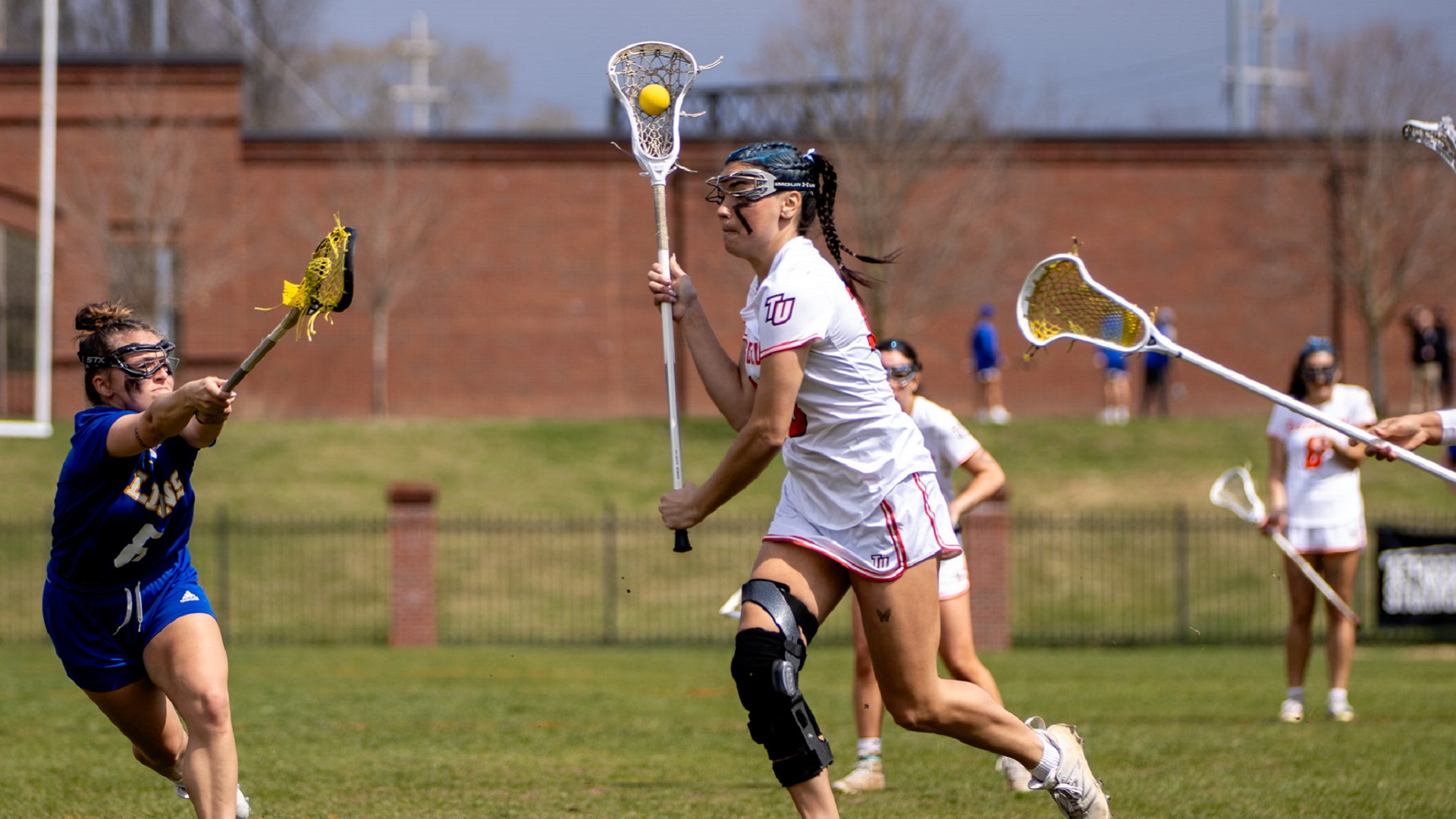 Kylie Marek finished with three goals for the Pioneers in the win over Mars Hill (photo by Kari Ham)