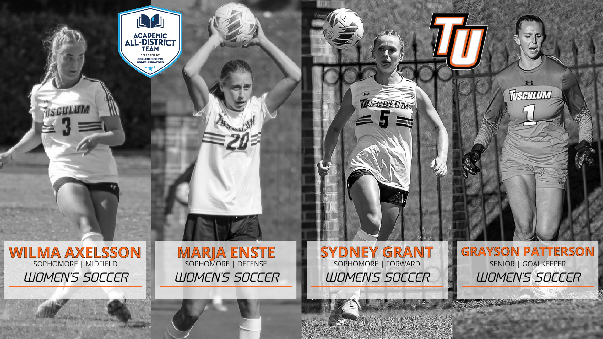 Four Women's Soccer student-athletes named to CSC Academic All-District team