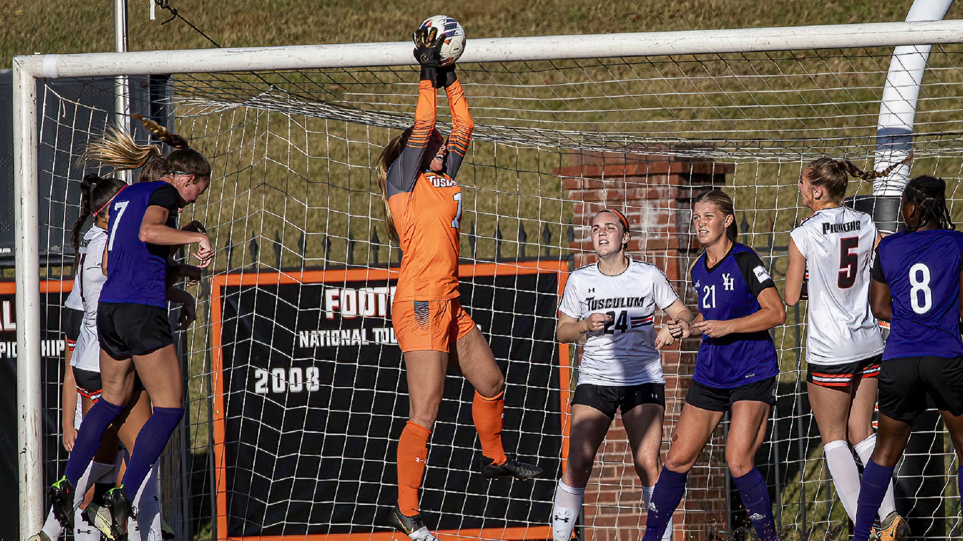 Grayson Patterson finished with three saves in the draw with Young Harris (photo by Chuck Williams)