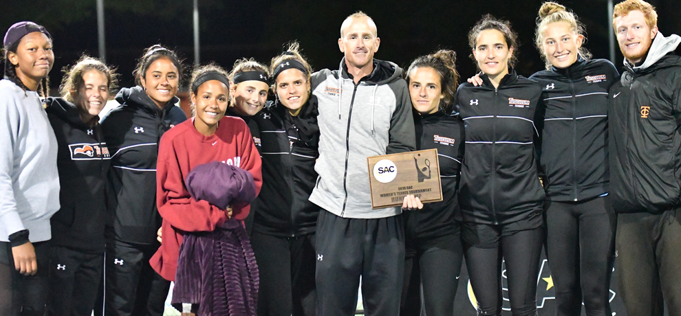 Tusculum finishes runner-up at 2019 SAC Women's Tennis Tournament Championship (photo courtesy of Hugh Patton, Wingate Athletic Communications)